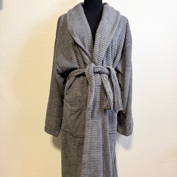 OPH Ozan Premium Home Dark Grey Sorano Turkish Cotton Bathrobe Robe - L /XL - Picture 6 of 10
